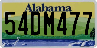 AL license plate 54DM477