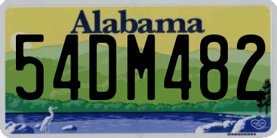 AL license plate 54DM482
