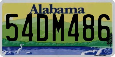 AL license plate 54DM486