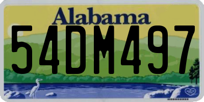 AL license plate 54DM497