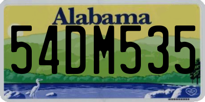 AL license plate 54DM535