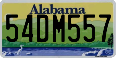 AL license plate 54DM557