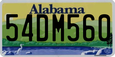 AL license plate 54DM560