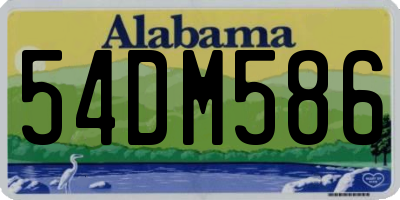 AL license plate 54DM586