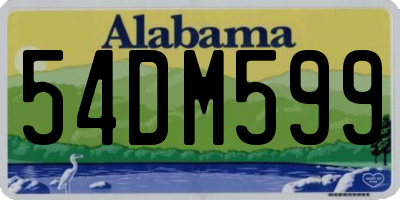 AL license plate 54DM599