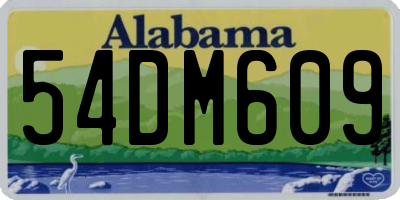 AL license plate 54DM609