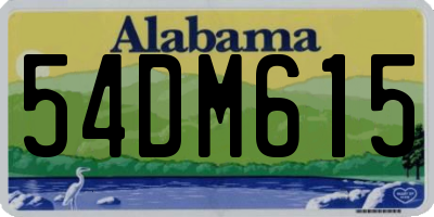 AL license plate 54DM615
