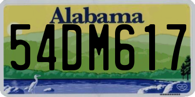 AL license plate 54DM617