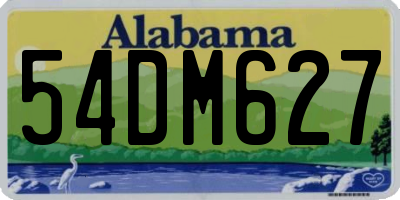 AL license plate 54DM627