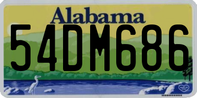 AL license plate 54DM686
