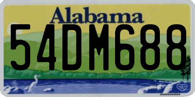 AL license plate 54DM688