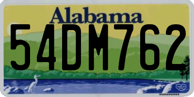 AL license plate 54DM762