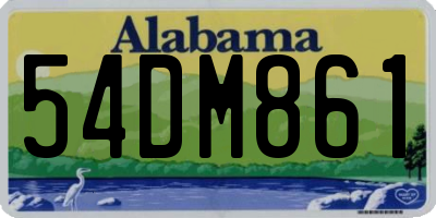 AL license plate 54DM861