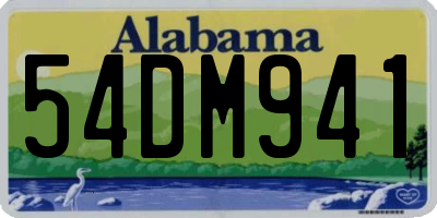 AL license plate 54DM941