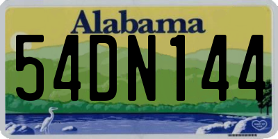 AL license plate 54DN144