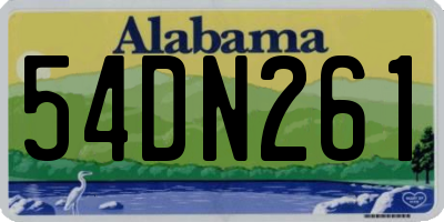 AL license plate 54DN261