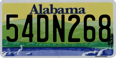 AL license plate 54DN268