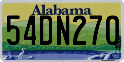 AL license plate 54DN270