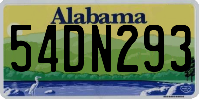 AL license plate 54DN293