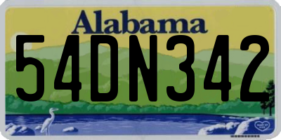 AL license plate 54DN342