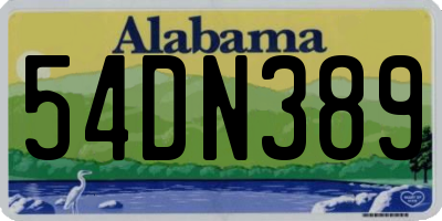 AL license plate 54DN389