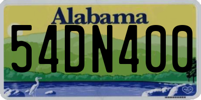 AL license plate 54DN400