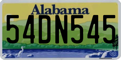 AL license plate 54DN545