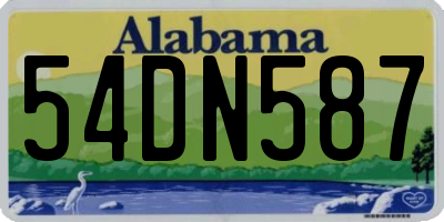 AL license plate 54DN587