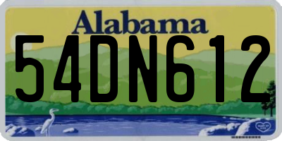 AL license plate 54DN612