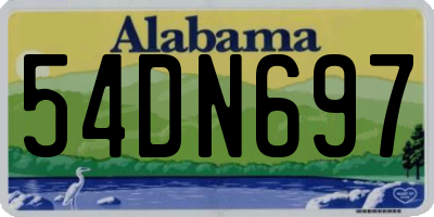 AL license plate 54DN697