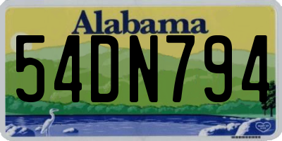 AL license plate 54DN794