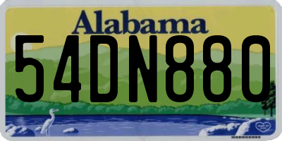 AL license plate 54DN880