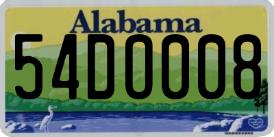 AL license plate 54DO008
