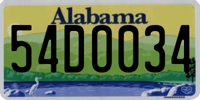 AL license plate 54DO034