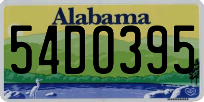 AL license plate 54DO395