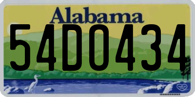 AL license plate 54DO434