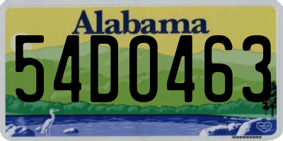 AL license plate 54DO463