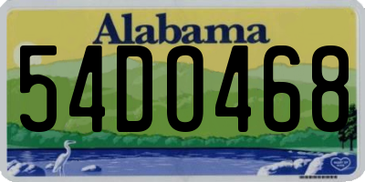 AL license plate 54DO468