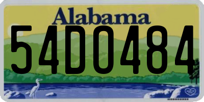 AL license plate 54DO484