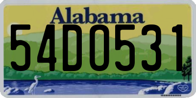 AL license plate 54DO531