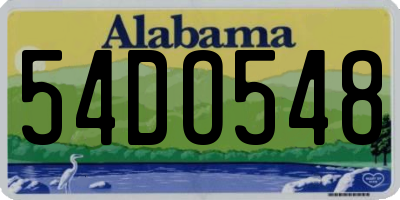 AL license plate 54DO548