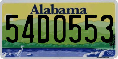 AL license plate 54DO553