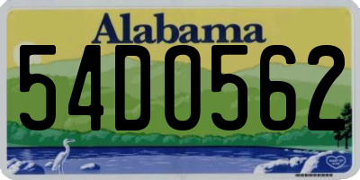 AL license plate 54DO562