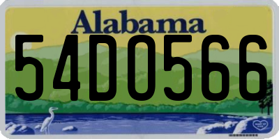 AL license plate 54DO566