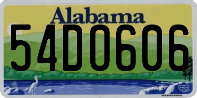 AL license plate 54DO606