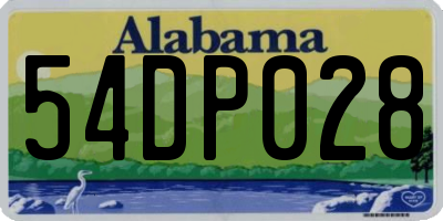 AL license plate 54DP028