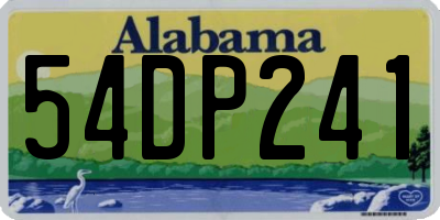 AL license plate 54DP241
