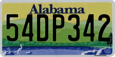 AL license plate 54DP342