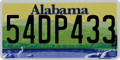 AL license plate 54DP433