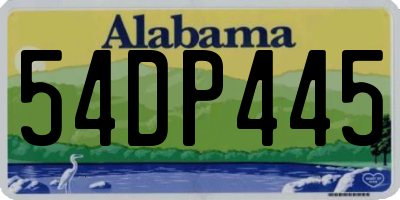 AL license plate 54DP445